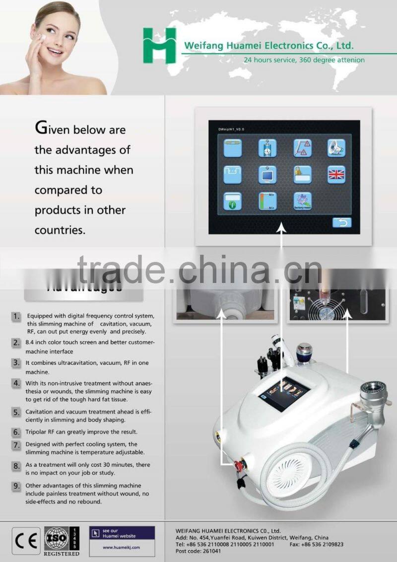 Professional 3 in 1 RF+Cavitation+Vacuum multifunctional salon facial beauty machine