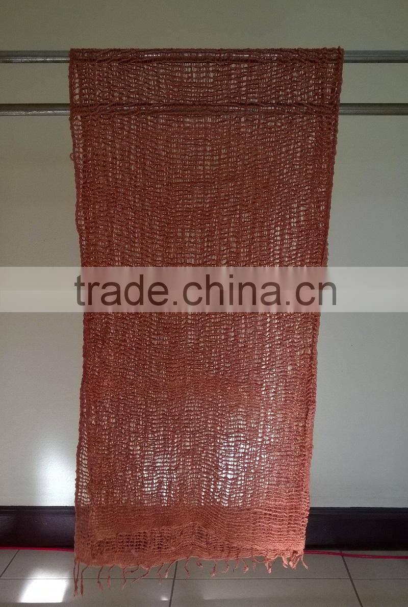 White Scarf and Shawl Genuine Naturally Dyed Colour Handmade Handcraft Weaving Scarfs & Shawls from Thailand