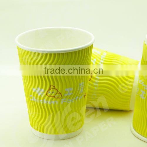 20oz paper coffee cups and lids,brown corrugated paper cup,cartoon paper cup