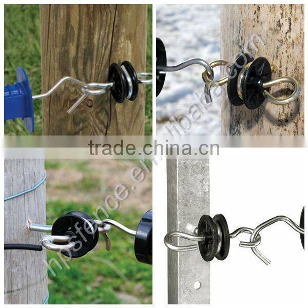 (Made in china) 2013 PP UV resistance elecric fence wood screw T-post gate anchor insulator