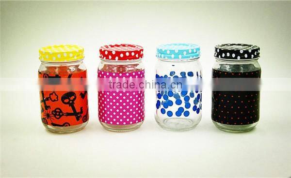 Glass mason jar glass bottle storage canister with straw lid