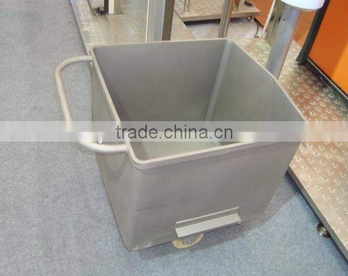 Stainless steel container trolley for transport