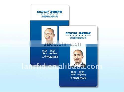 Plastic ID barcode card