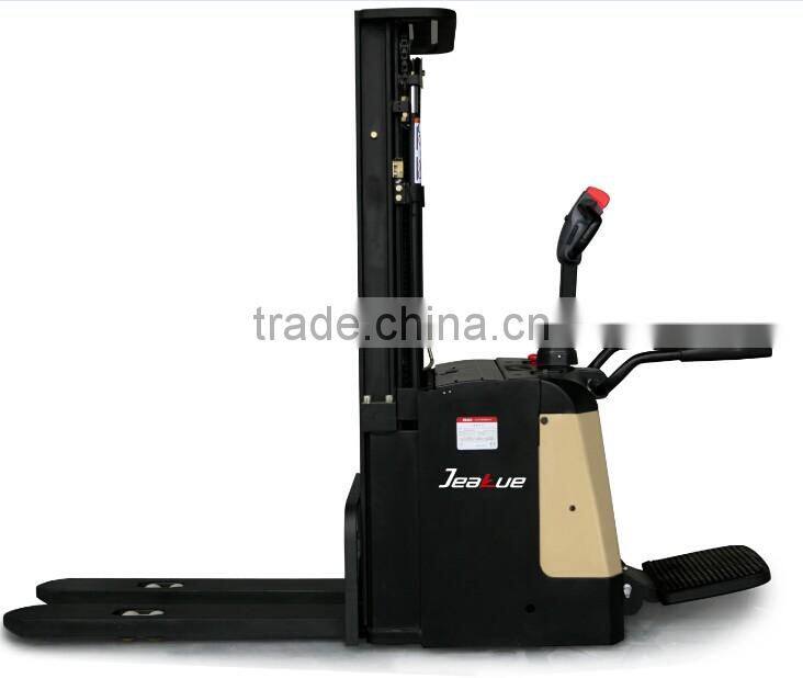 CE/ISO approved 1.4T-1.6T Full electric Pallet stacker stand drive JEAKUE ES14 ES16