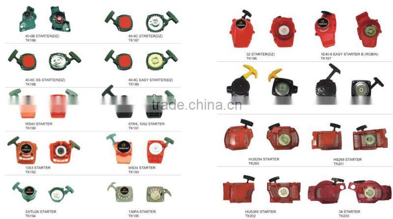 chain saw spare parts, chain saw starter,various starters
