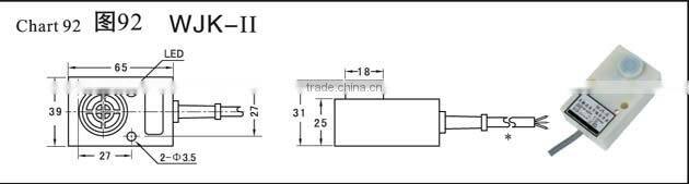 WJK-II2(White Sheel) AC NO Two wire Non-Screen shield Detection distance 8mm Integrated Proximity Switches Transistor Sensor