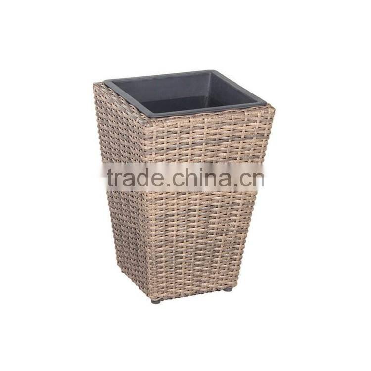 Home goods planter resin wicker tall square italian flower pots