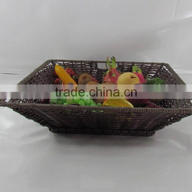 S&D Handweaved washable polywicker supermarket fruit display basket