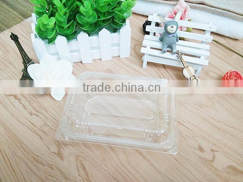 OPS clear clamshell disposable plastic containers with hinged lids