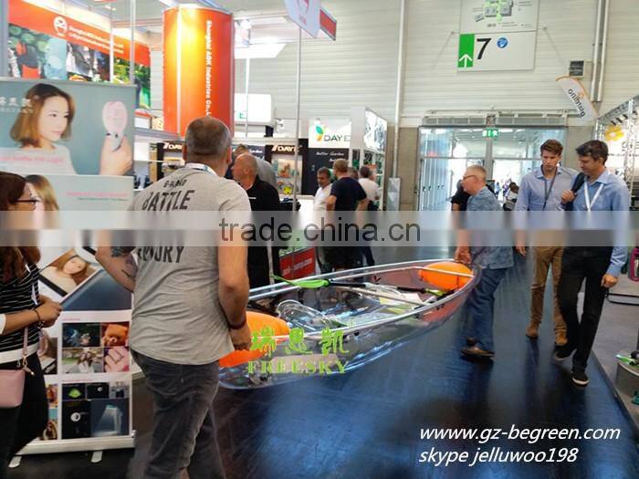 PC 2 seat clear bottom transparent pedal boats for sale