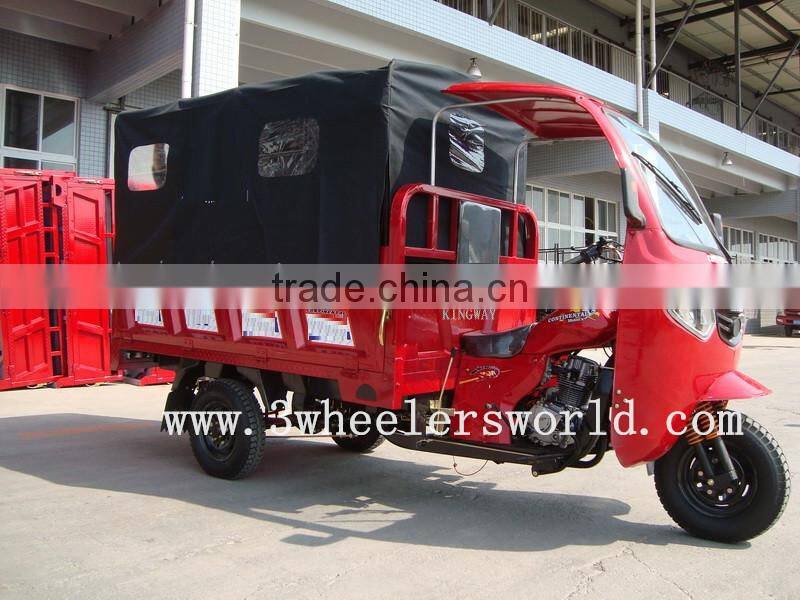 chinese three wheel adult gasoline moped cabin cargo tricycles