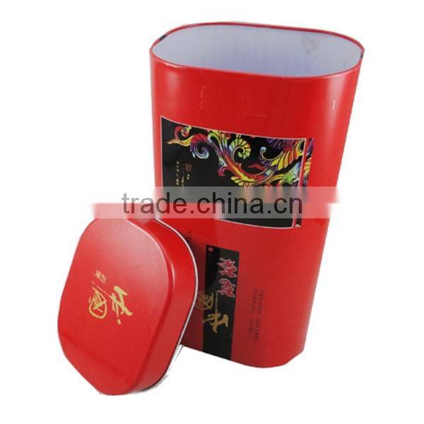 red colour jasmine tea tin box