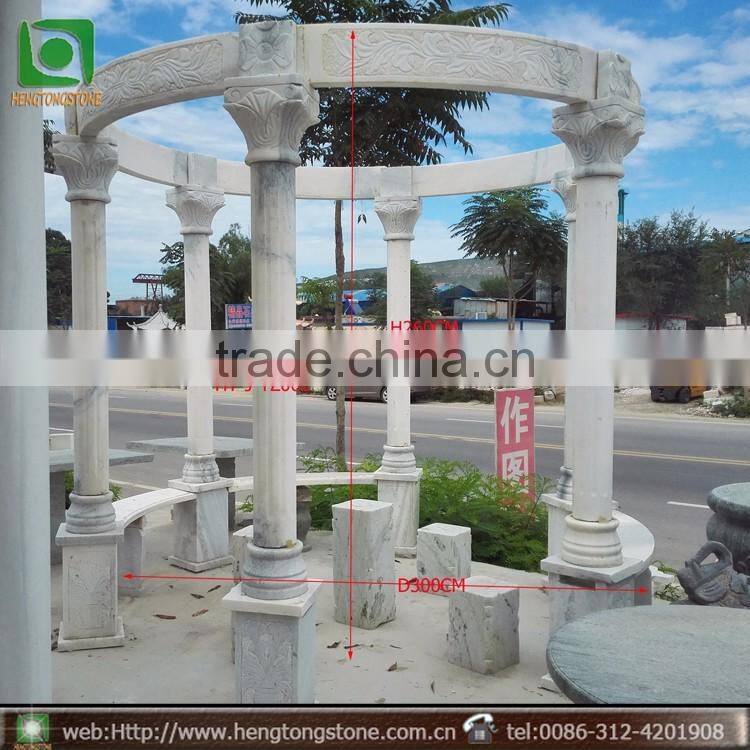 Hot Sale Marble Gazebo For Garden Decoration