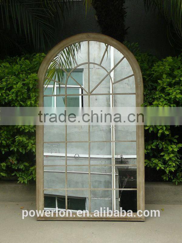 Rustic Rusty Iron Frame Window Garden Mirrors Outdoor Yard