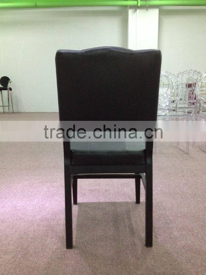 H frame Artificial leather covered dining chair/roll back dinner chair/dining chair