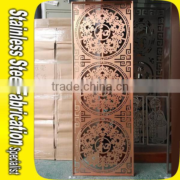 Customized Decorative Metal Room Divider Screen Partition For Interior Decoration