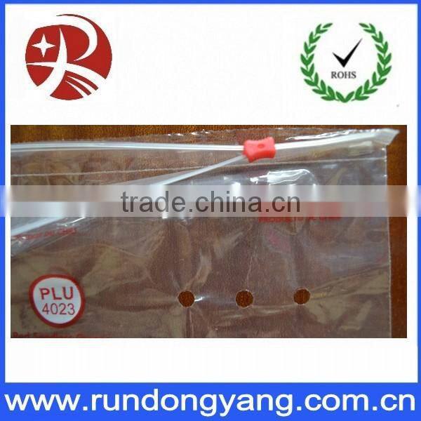 PE customized slider grape bags with holes for fruit