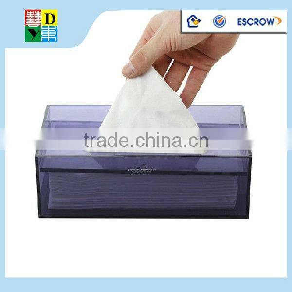 2015 custom multiuseful design simple black accrylic tissue box acrylic custom printed tissue box