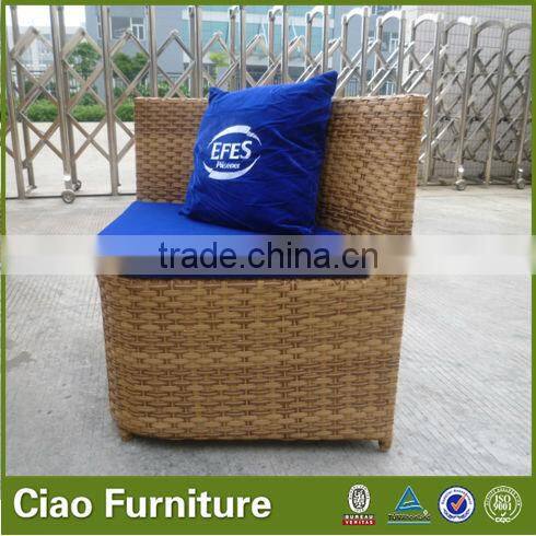 round clear glass on top rattan table set