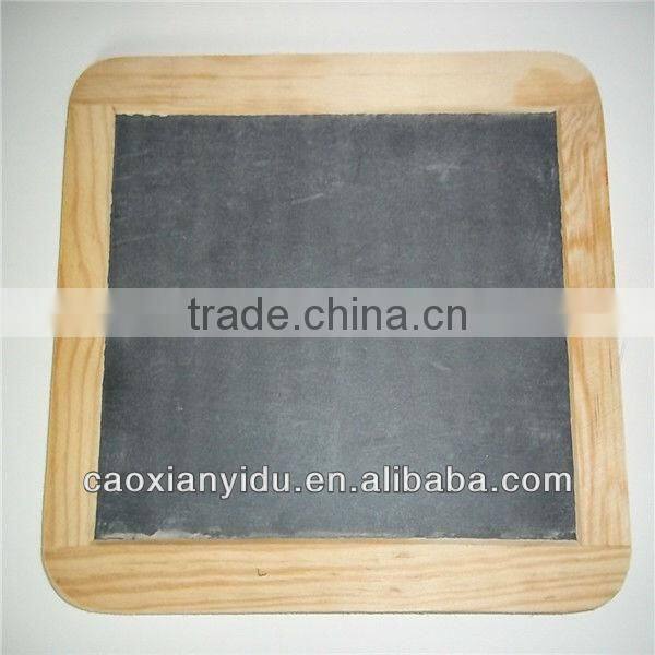 Black Slate Chalk Board Double Sided Natural Wood Frame