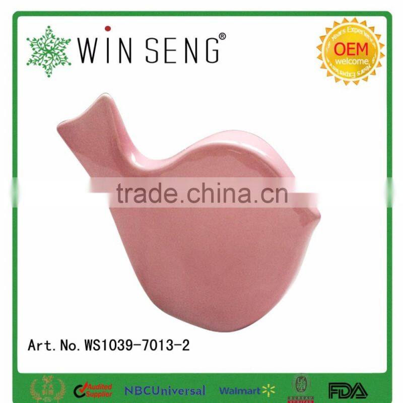 personalized ceramic gifts fuchsia bird decoration