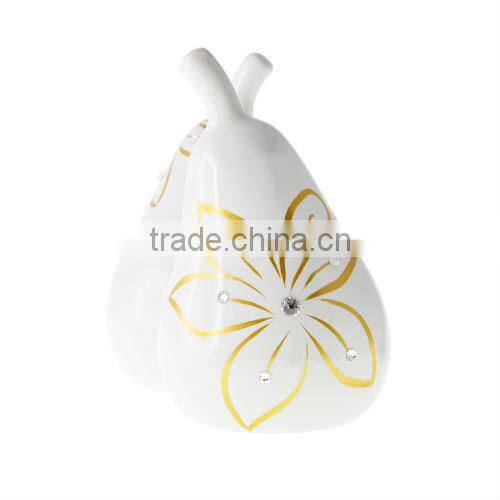 Porcelain Decorative Pears With Crystals from Swarovski
