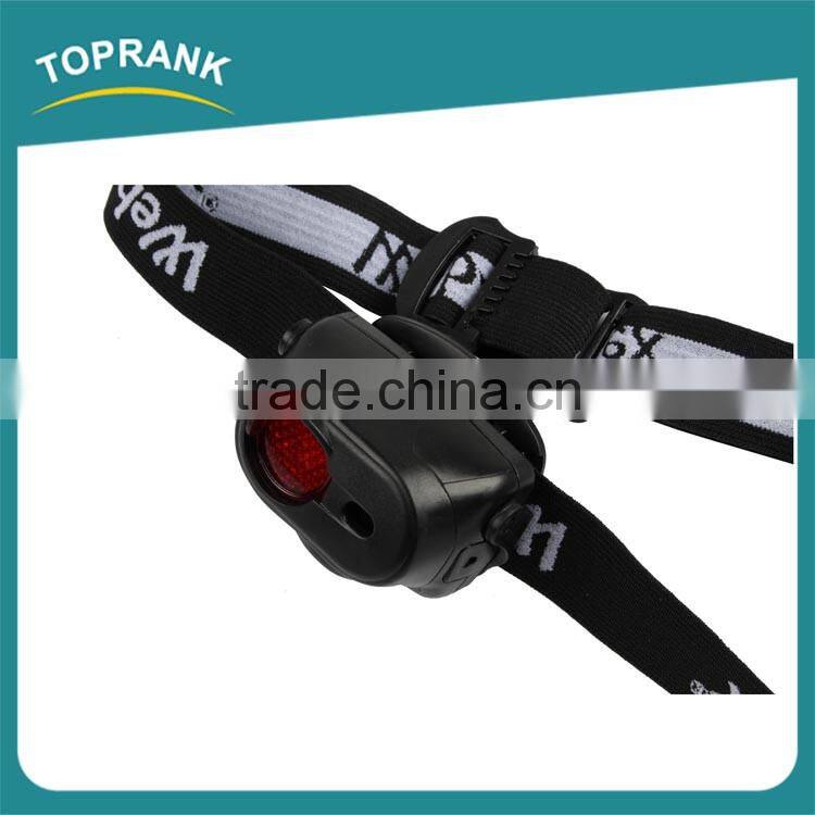 Hot sale most powerful headlamp, ABS led head lamp with braid belt