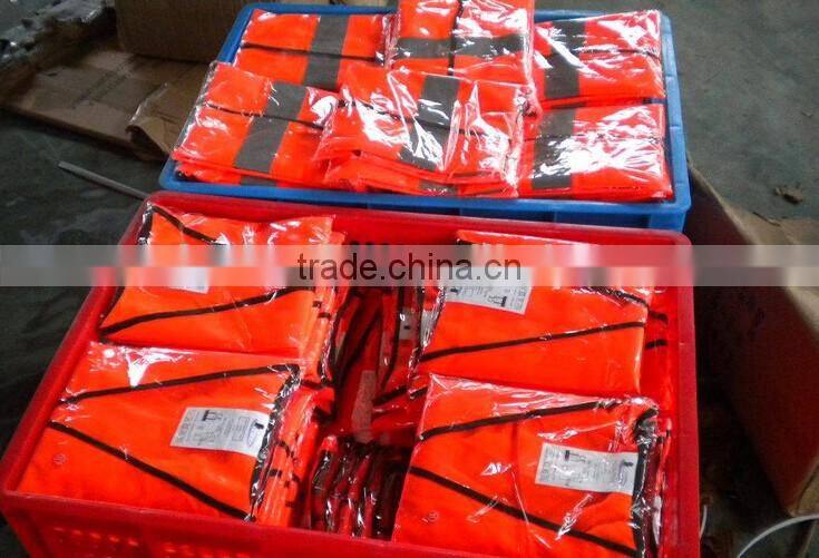 Cheap high visible road safety GREEN /ORANGE reflective vest PASSED EN 2047