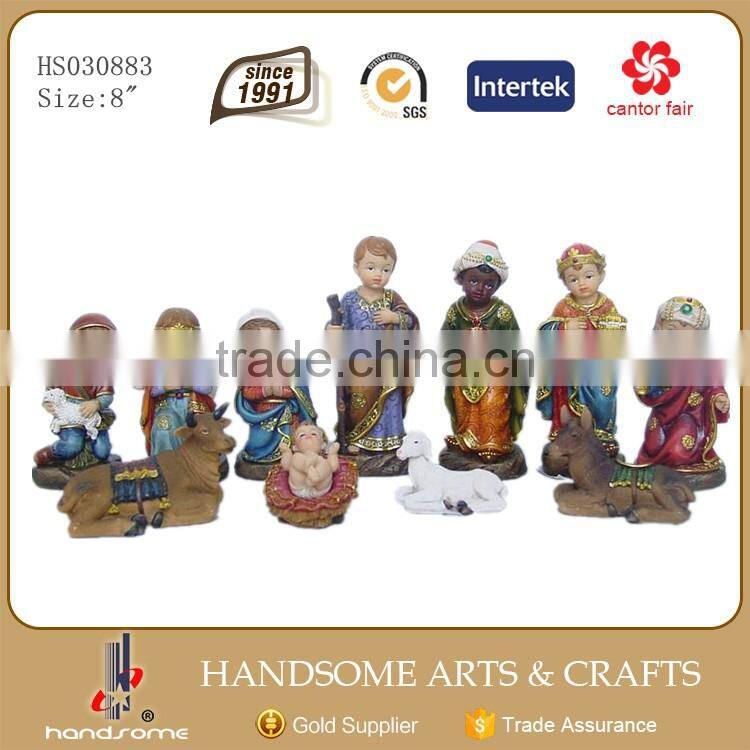 8 Inch Home Decoration Religious Items Jesus Birth Christmas Crib Nativity Set Statues
