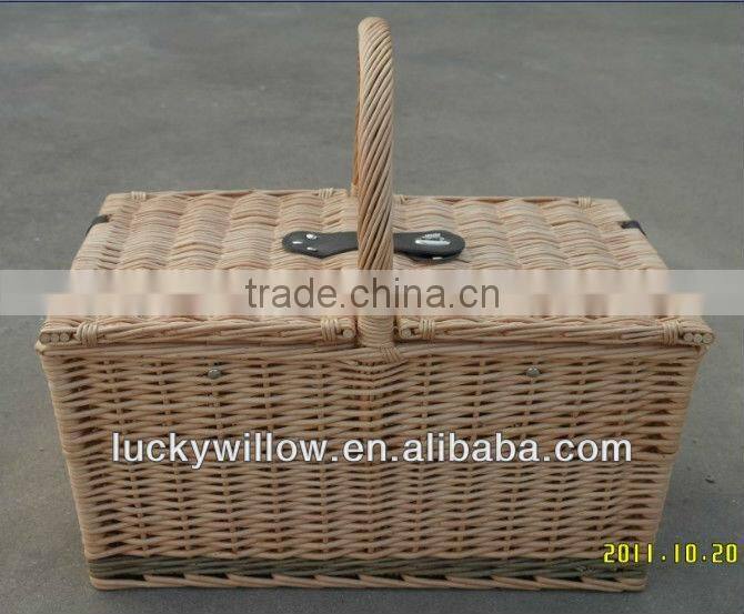 wholesale large wicker storage basket with lids and handle