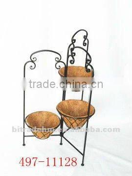 3 tires plant holder with coco fiber
