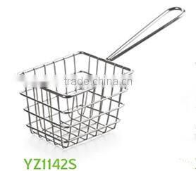 China Manufacture production stainless steel deep Fryer Basket&mini fry basket &stainless steel deep frying basket