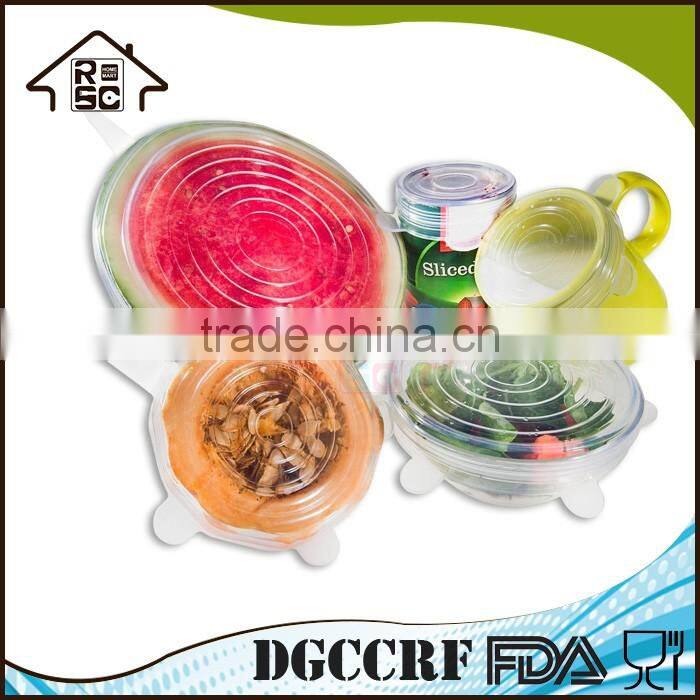 NBRSC Multi Size Silicone Lids Food and Bowl Covers Stretch Reusable Lids Cover Wrap