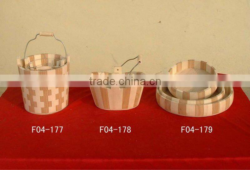 wholesale pretty wooden bucket for decoration