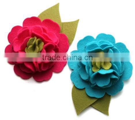 2017 hight quality new products hot sale interior home party decoration handmade promotion felt artificial flower heads