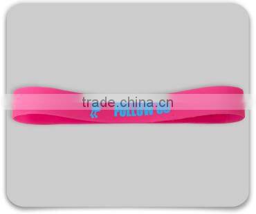 Several colors silk print logo bracelet, hot transfer print band, water transfer print logo wristband
