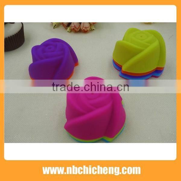 6 pcs/set New Silicone Baking Mold Cups Cake Cupcake Mold Brownie Muffin Pan