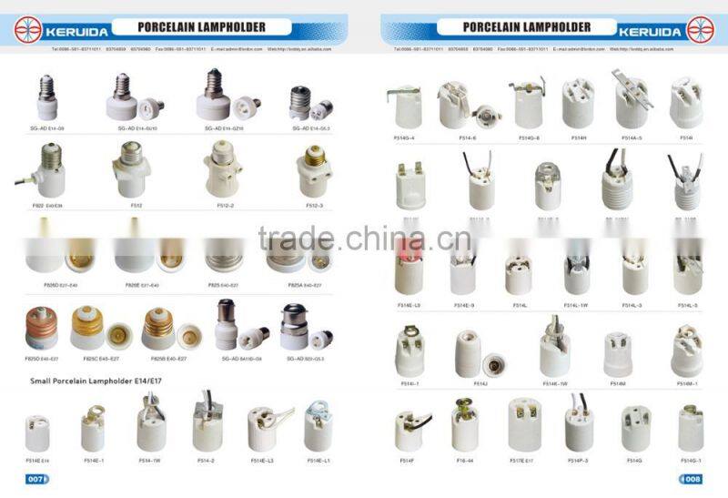 E27 E40 ceramic porcelain bulb lamp holder & lamp holder adapter