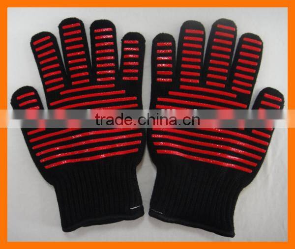 Custom Silicone Grip Heat and Cut Resistance Gloves for Kitchen Use