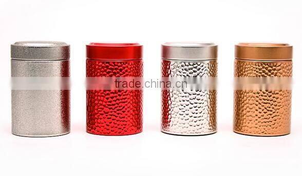 mini air tight tea tin box with plug lid