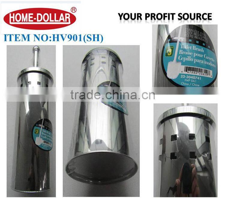 bathroom accessories wholesale daily use home toliet stainless hand brush/stainless stainless round dusting brush