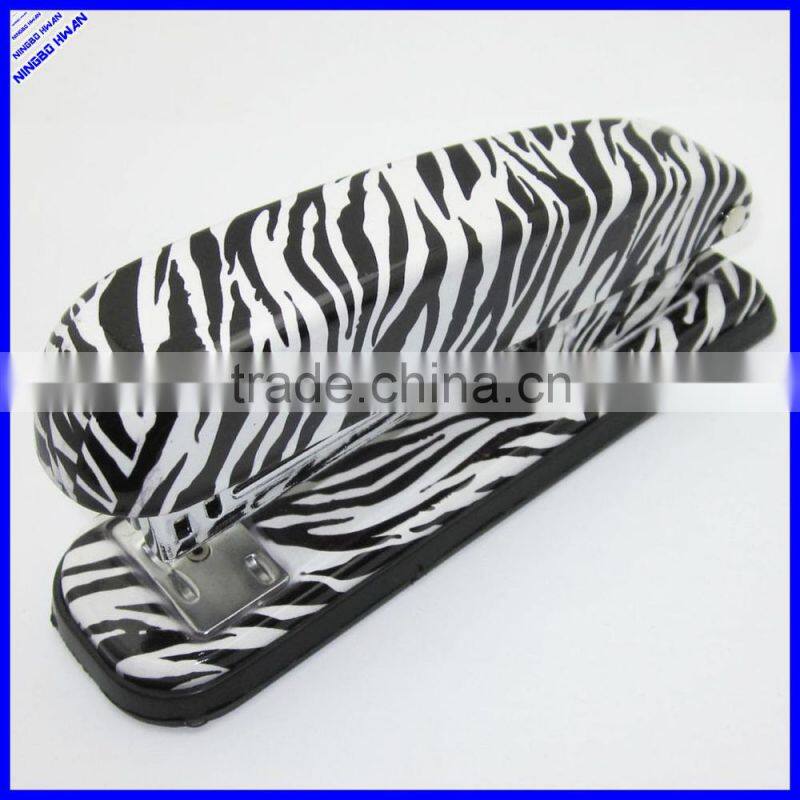 12.8cm office 20 sheets metal printed cute stapler
