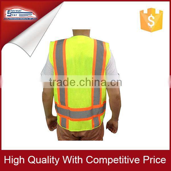 High quality Multi-pockets Reflective Safety jacket