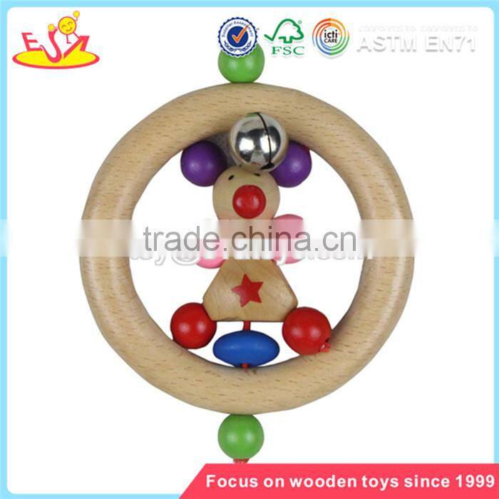 Wholesale children musical wooden sound toy top quality baby wooden sound rattle toy W08K001