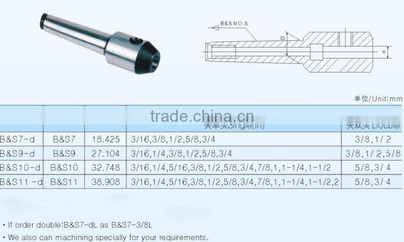 B&S Taper End Mill Adapter Morse Taper MT2 End Mill Holder