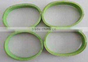 smalll green elastic rubber band of natural rubber