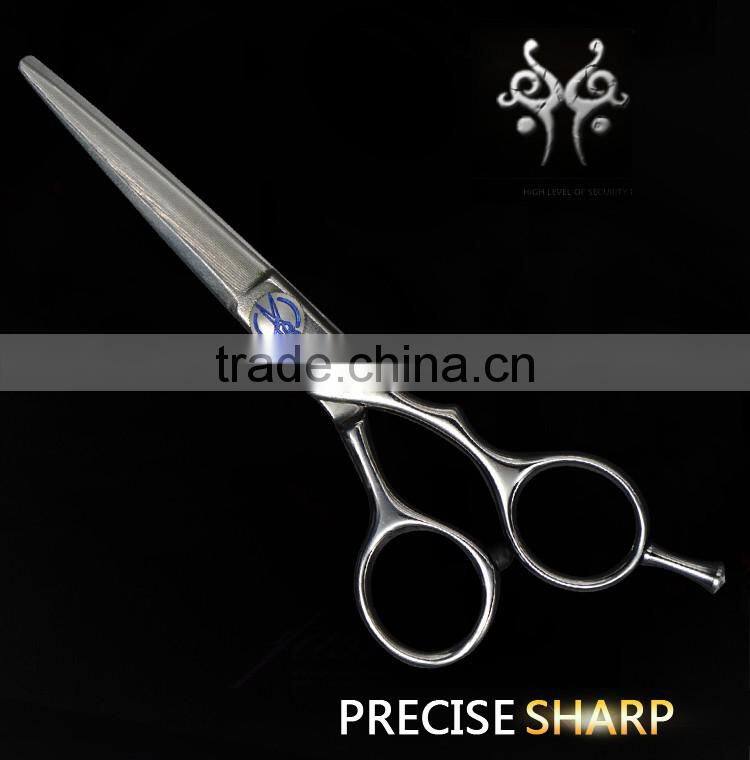 Hair dressing scissor made of Damascus steel