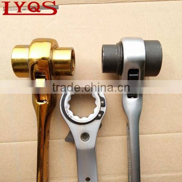 Podger box end spanner with ratchet 19/21mm