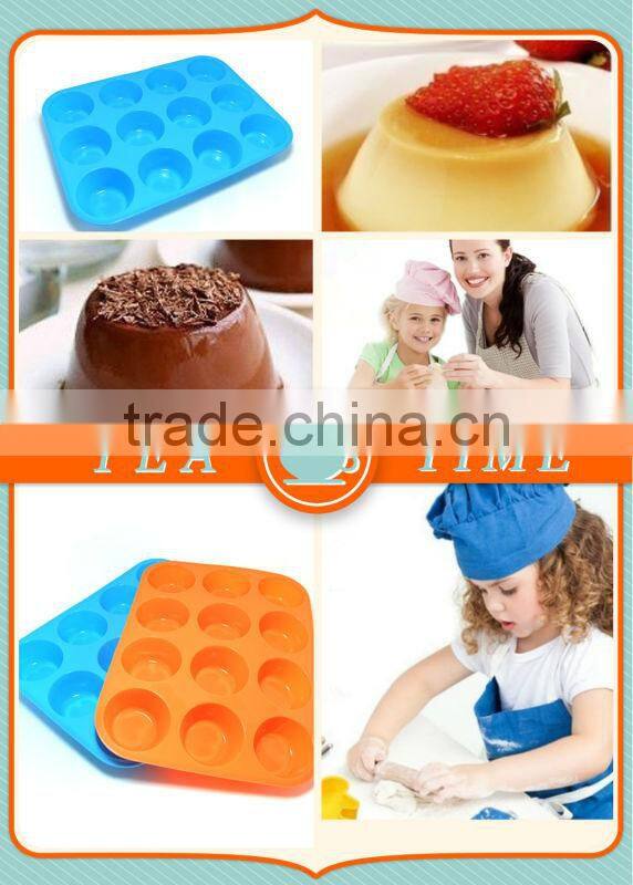 Best quality christmas items silicone 4 cup muffin pan