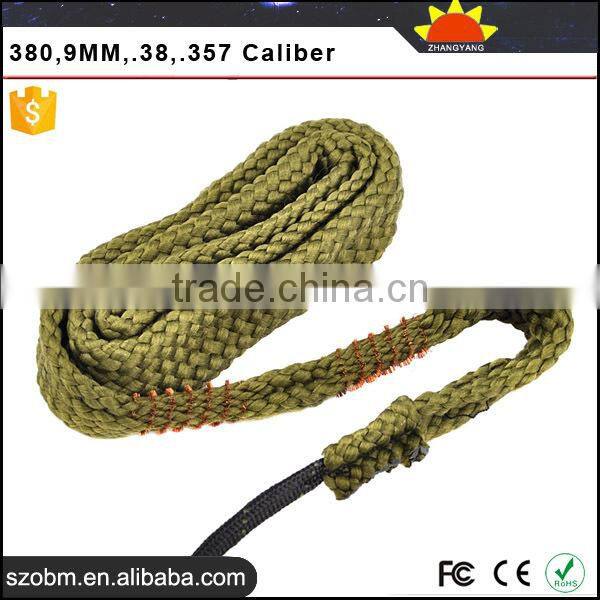 China Hunting Accessory 9mm Pistol Cleaner 380,.38,.357 Bore Snake Caliber Rifle Cleaner